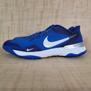 Nike Mens Alpha Huarache Elite 3 Blue Baseball Cleats